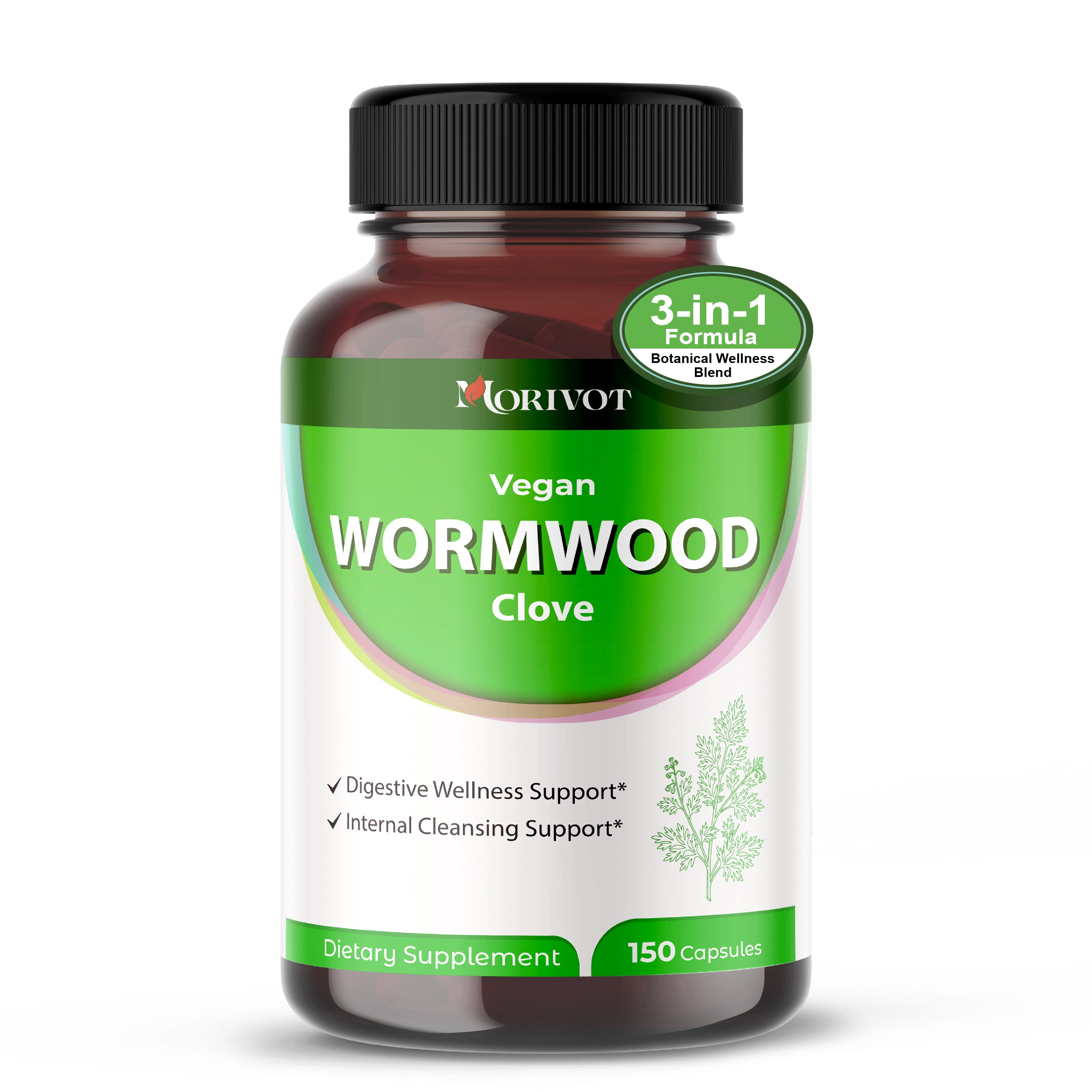 MORIVOT Wormwood Supplement - 150 Capsules