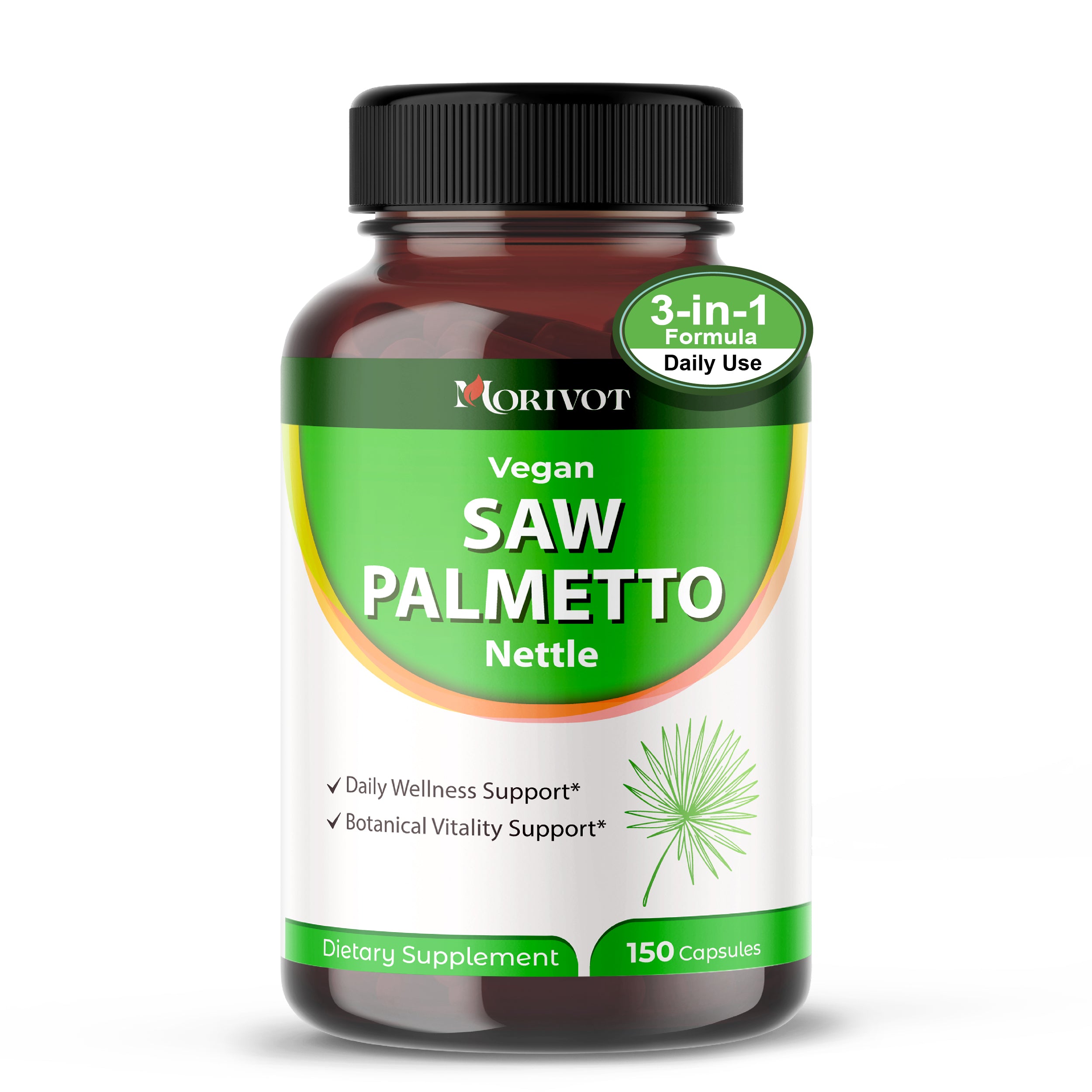 MORIVOT Saw Palmetto Supplement - 150 Capsules