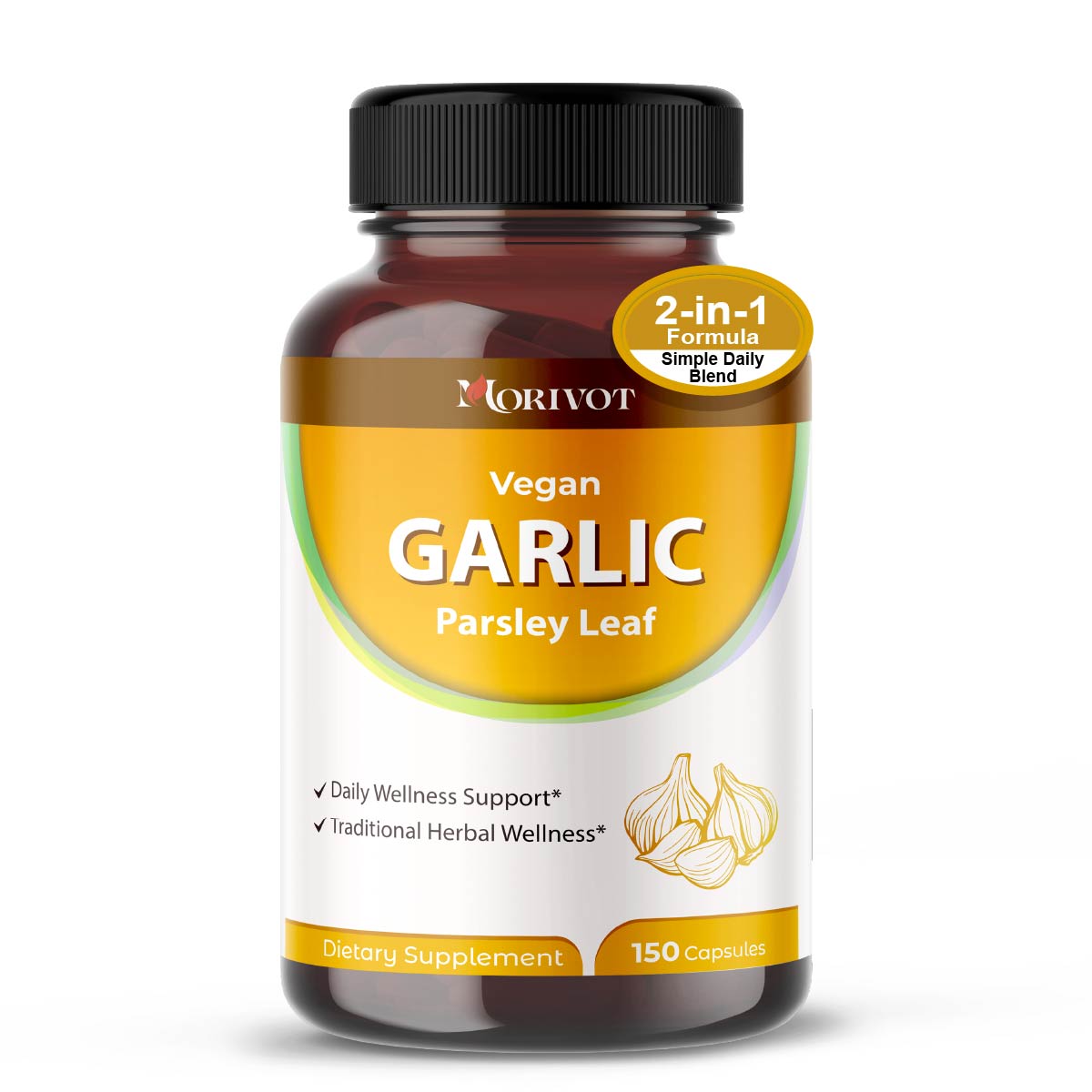 MORIVOT Vegan Garlic Formula - 150 Capsules