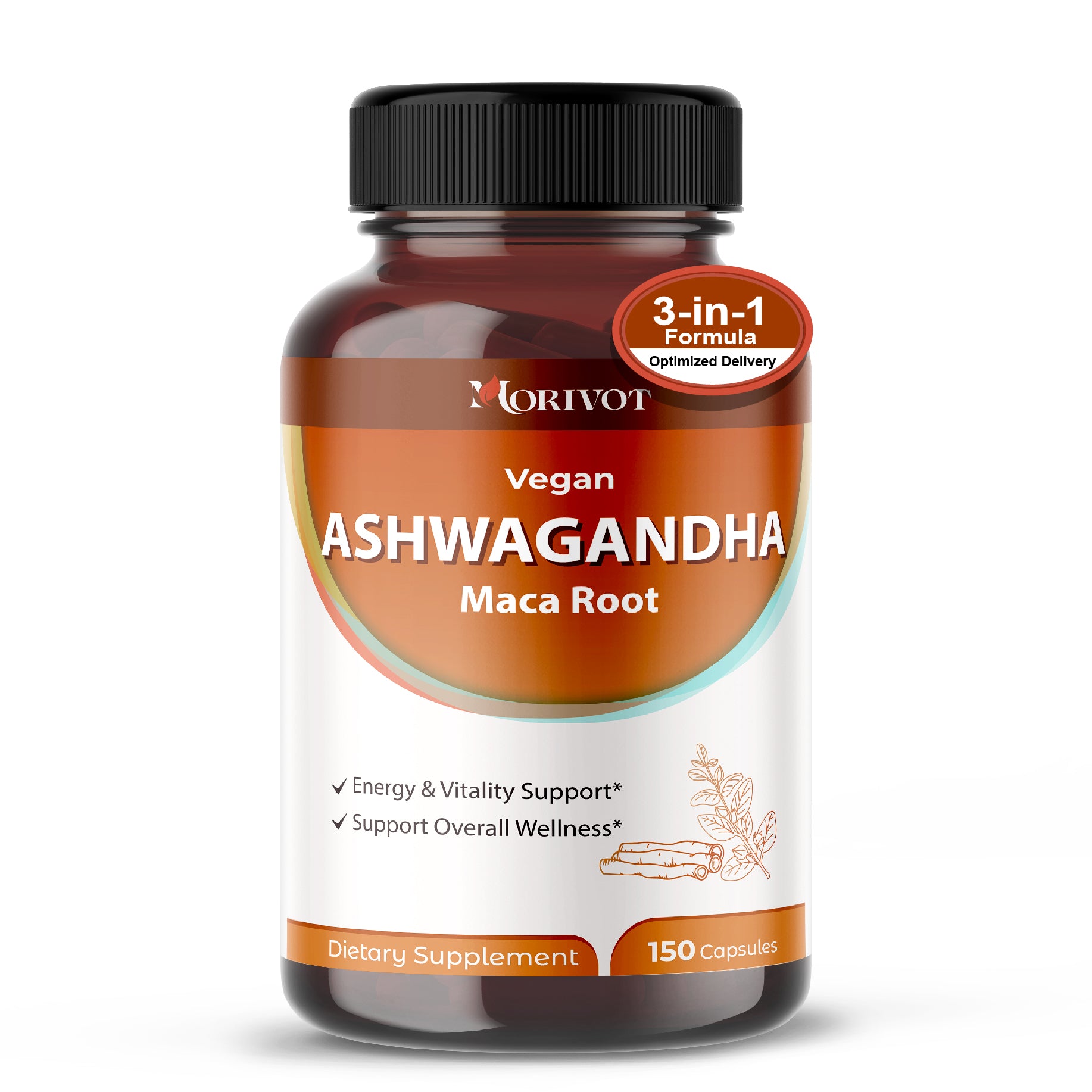 MORIVOT Ashwagandha Supplement - 150 Capsules