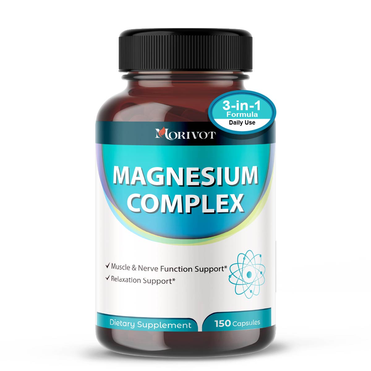 MORIVOT Triple Magnesium Blend Supplement - 150 Capsules